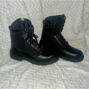 Knapp Men’s Black Leather Tactical Boots Size 13W